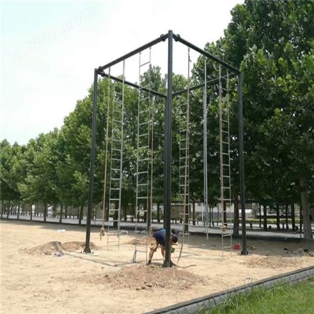 户外体能训练攀登架标准规格尺寸 7米攀登爬绳爬杆软梯组合